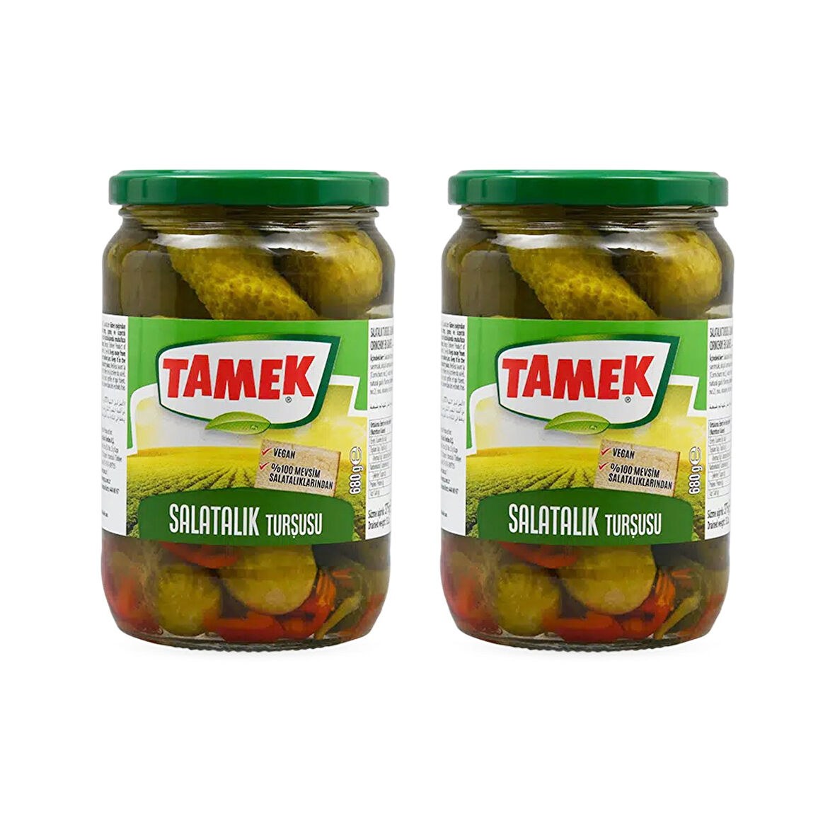 Tamek Salatalık Turşusu 680 gr Cam x 2 Adet