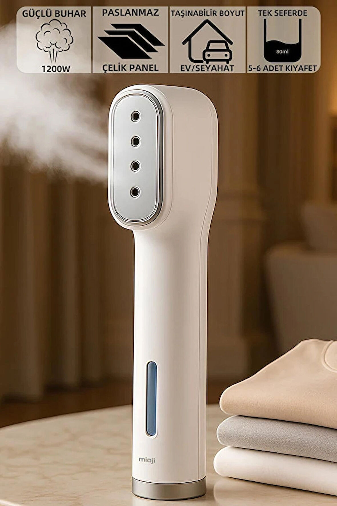 mioji Mio X10sm 1200w Taşınabilir Ütü Güçlü Buharlı Kırışık Giderici - Gri