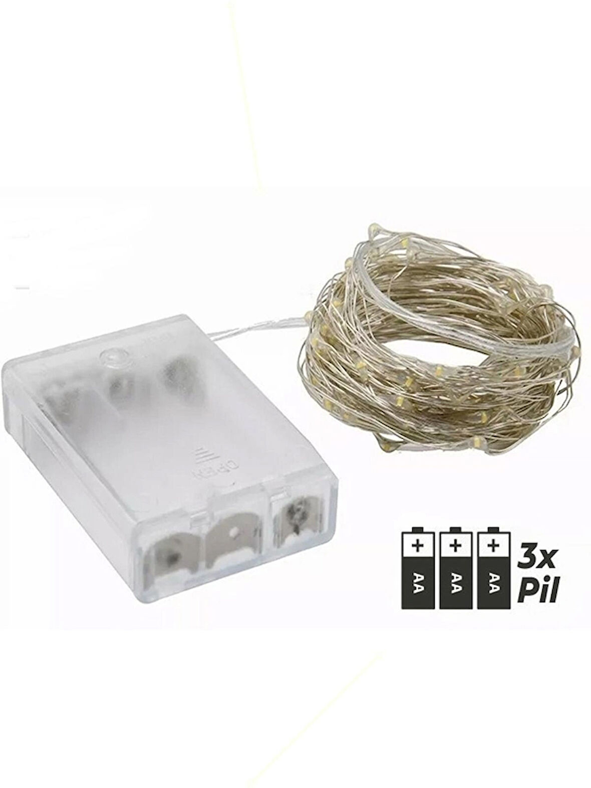 Rgb 5 Metre Süsleme Ledi Pilli Led Işık Dekoratif Renkli Led
