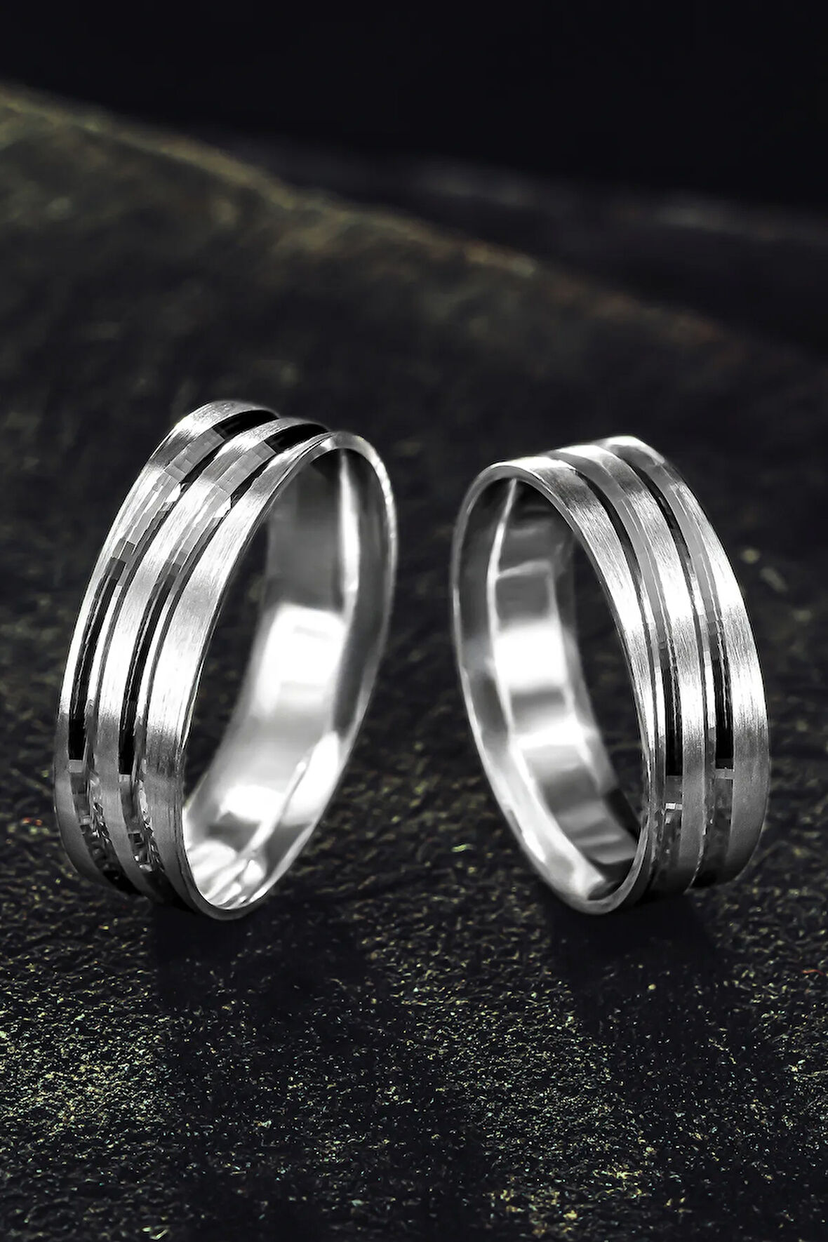 Erkek Kadın Gümüş Alyans - Zarif 925 Ayar Erkek Kadın Yüzük