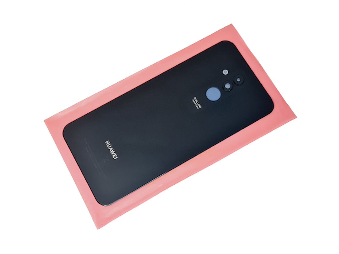 Huawei Uyumlu MATE 20 Lite Arka Pil Batarya Kapağı (Kamera Lensli CAM) SİYAH
