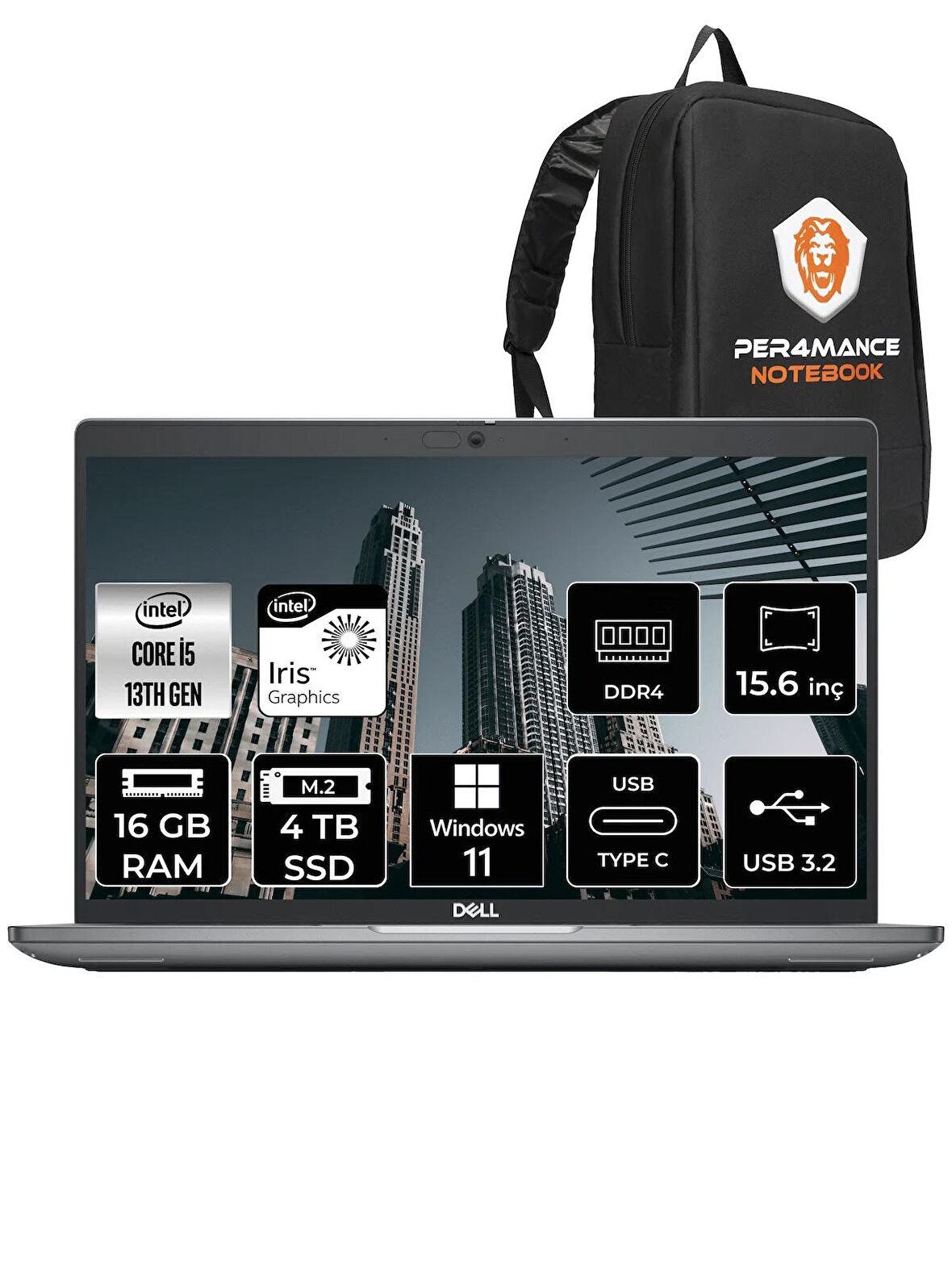 Dell Latitude 3540 i5 1335U 16GB RAM 4TB SSD 15.6'' FHD W11HOME N006L354015 & PER4 ÇANTA