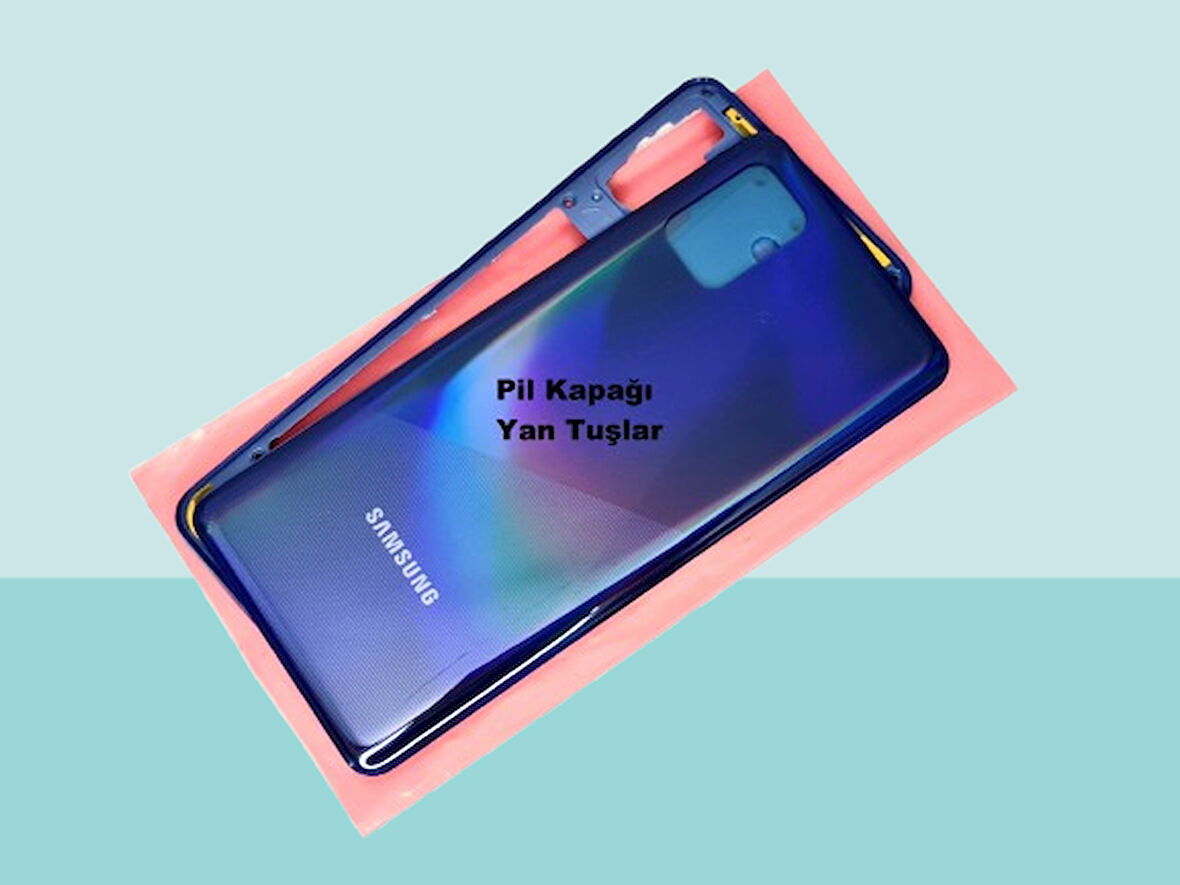 Samsung Galaxy A31 A315 Uyumlu FULL KASA Arka Kapak Batarya Kapağı - MAVİ