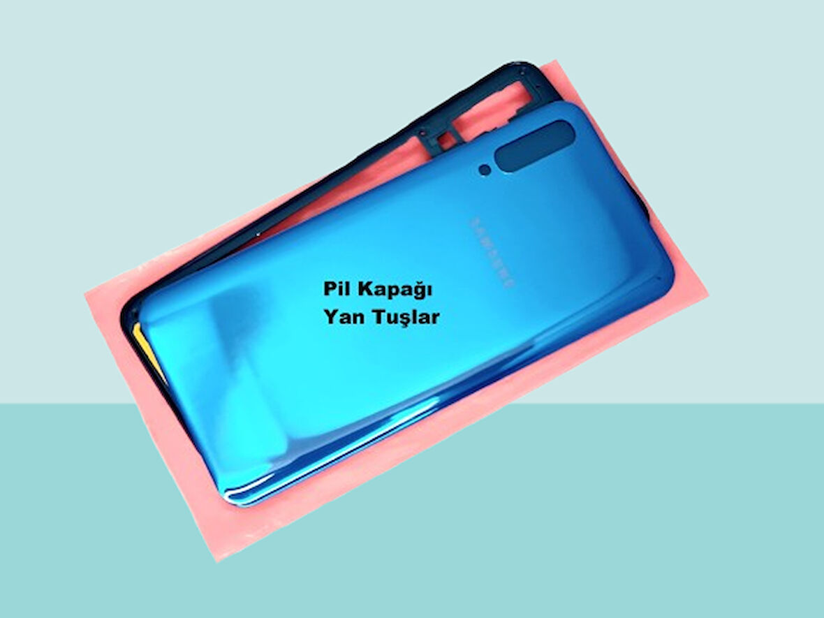 Samsung Galaxy A50 A505 Uyumlu FULL KASA Arka Kapak Batarya Kapağı - MAVİ