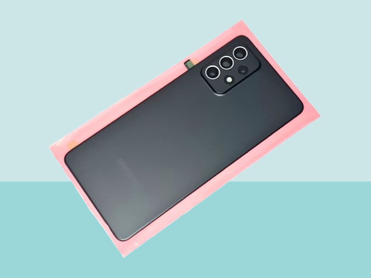 Samsung Galaxy A72 A725 Uyumlu Arka Kapak Batarya Kapağı - SİYAH - FULL LENSLİ