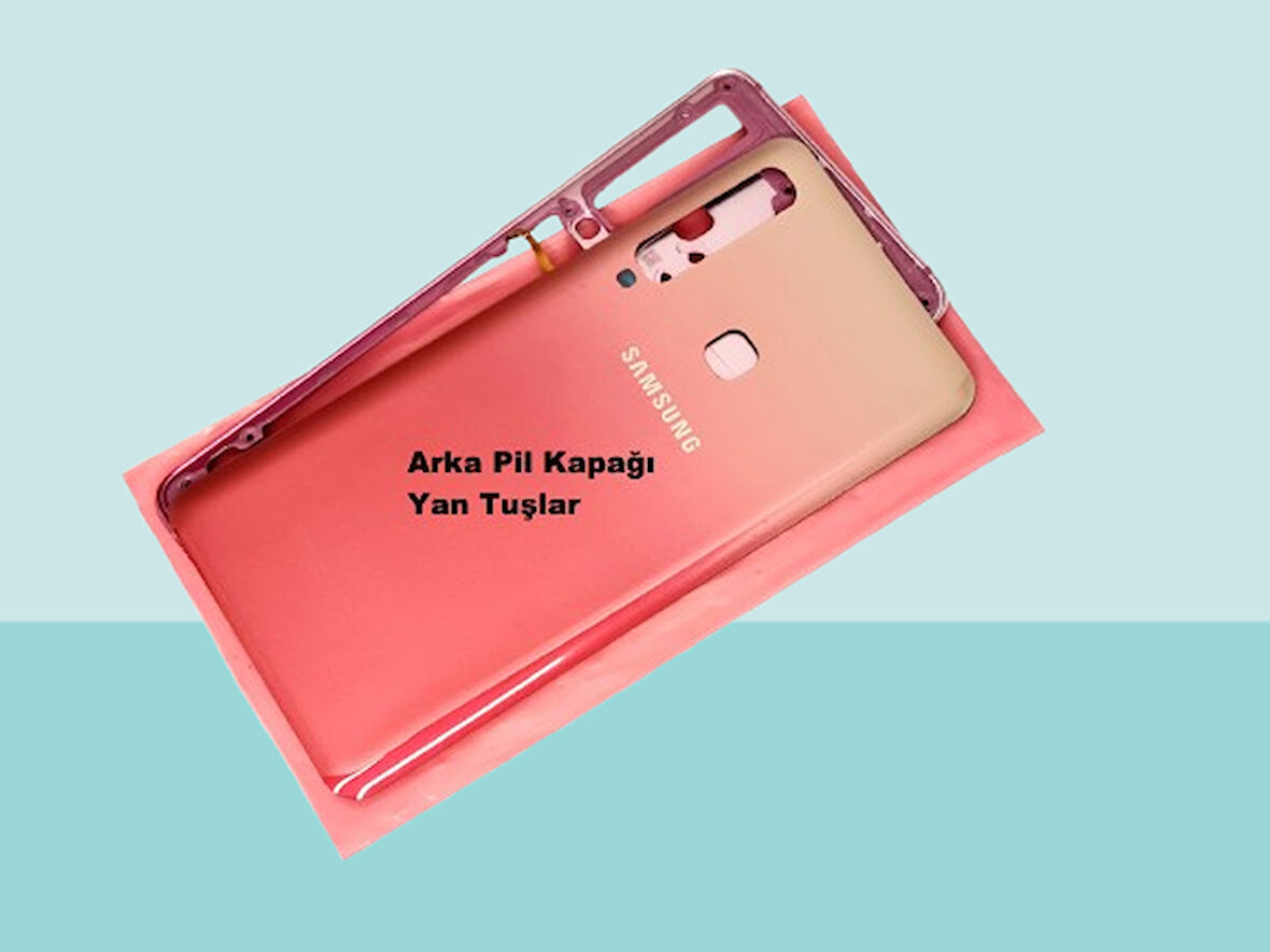 Samsung Galaxy A9 A920 2018 Uyumlu FULL KASA Arka Kapak Batarya Kapağı - PEMBE