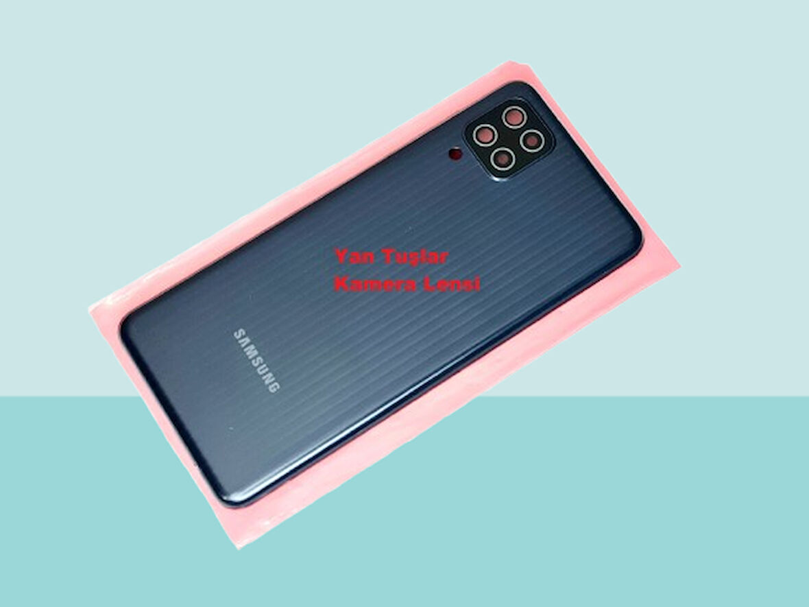 Samsung Galaxy M12 Uyumlu FULL KASA Arka Kapak Batarya Kapağı - SİYAH
