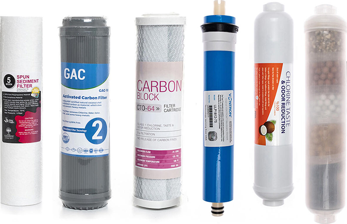 Sulook Açık Kasa Su Arıtma Cihazlarına Uyumlu 6'lı Filtre Seti 10 Aşamalı Vontron Membranlı