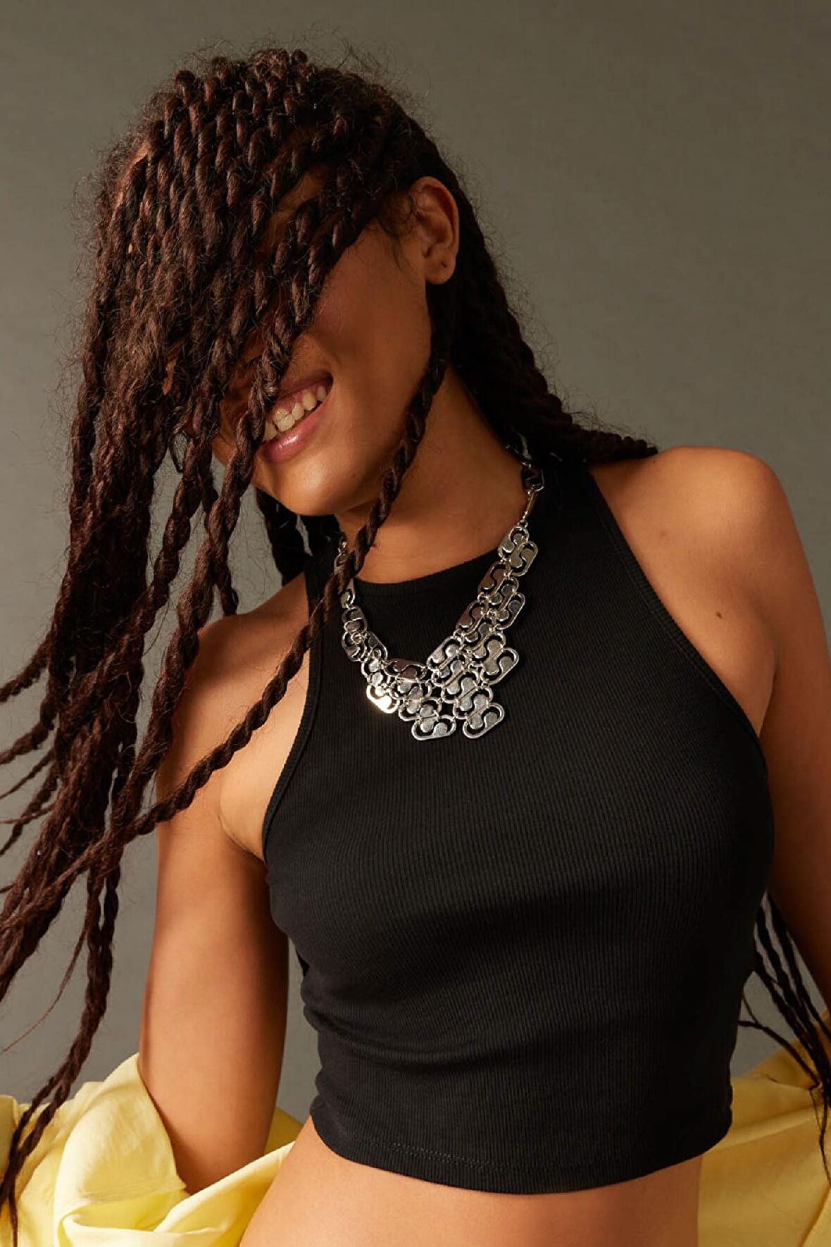 DeFacto Fitted Halter Yaka Fitilli Kaşkorse Basic Düz Atlet U0357AZ23SMBK81