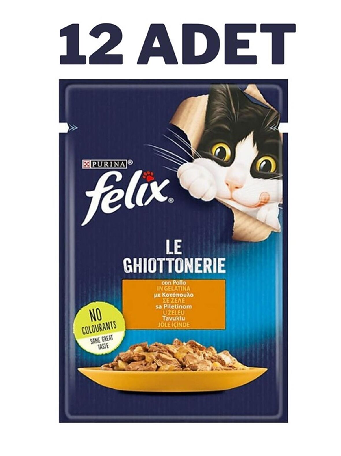 Felix Tavuklu Yetişkin Kedi Konservesi Pouch 12x85 Gr