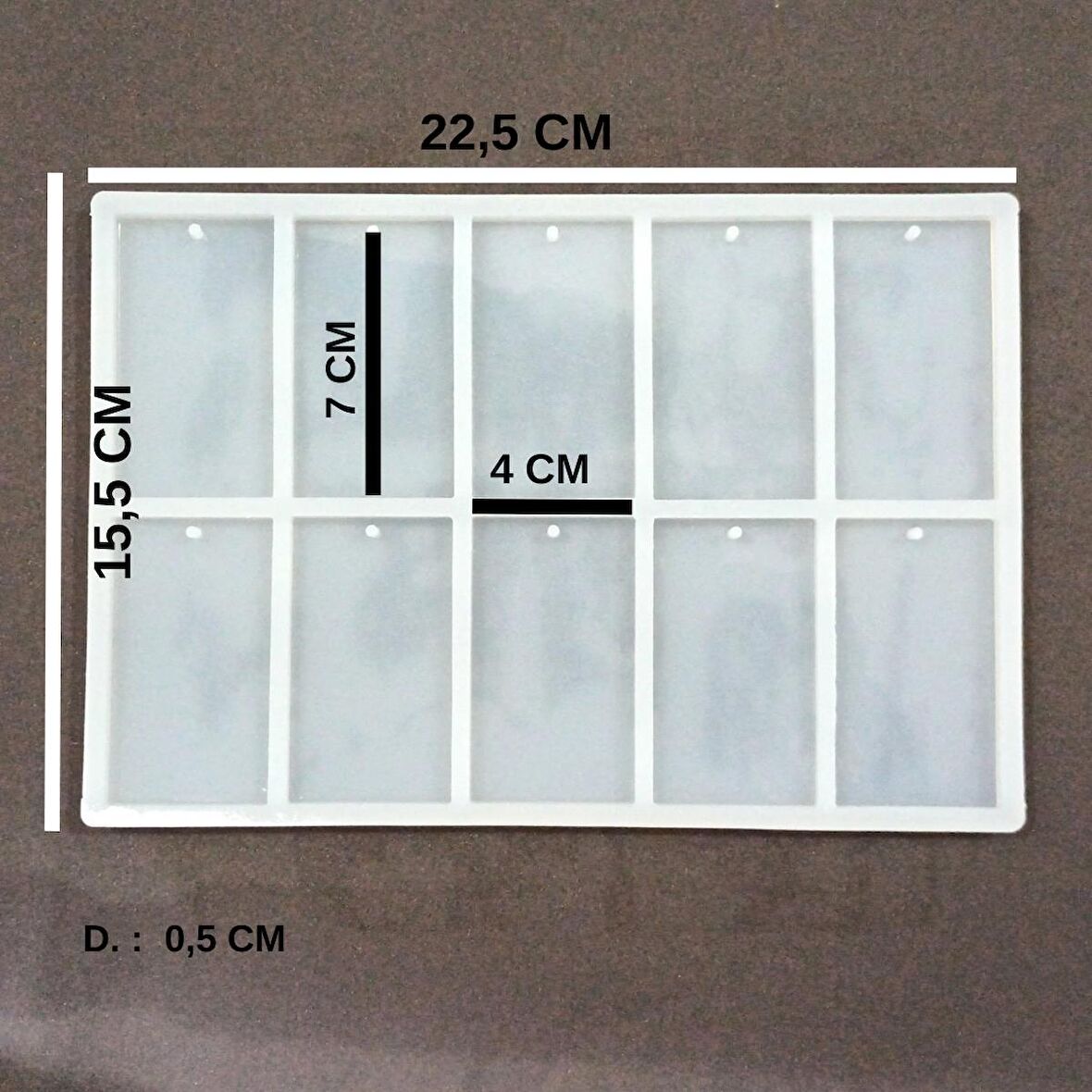 EPOKSİ REÇİNE SİLİKON KALIP DİKDÖRTGEN  MAGNET NİKAH ŞEKERİ VE ÇOK AMAÇLI SİLİKON KALIP ONLU HB19077