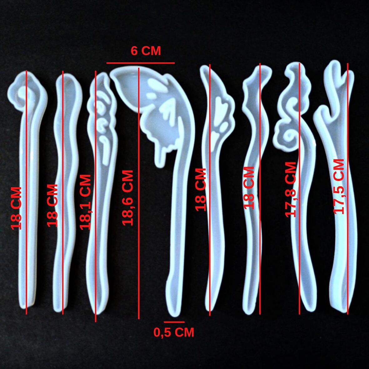 EPOKSİ REÇİNE SİLİKON KALIP İTHAL  8 ADET TOPUZ TOKA KALIBI SET YÜKSEK KALİTE  HB100215 - 0001