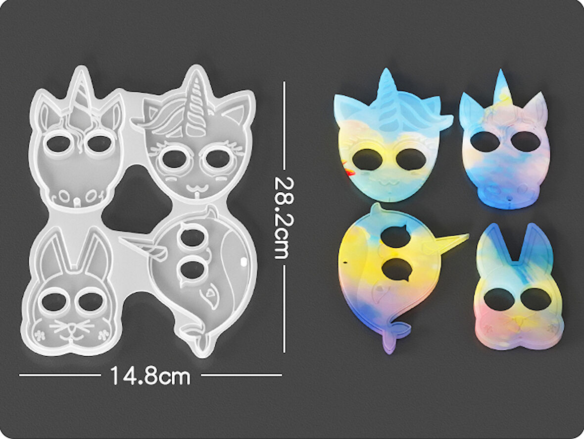 EPOKSİ REÇİNE SİLİKON KALIP İTHAL UNİCORN FİGÜRLERİ ANAHTARLIK TOKA OBJE SİLİKON KALIP HB10021-0079