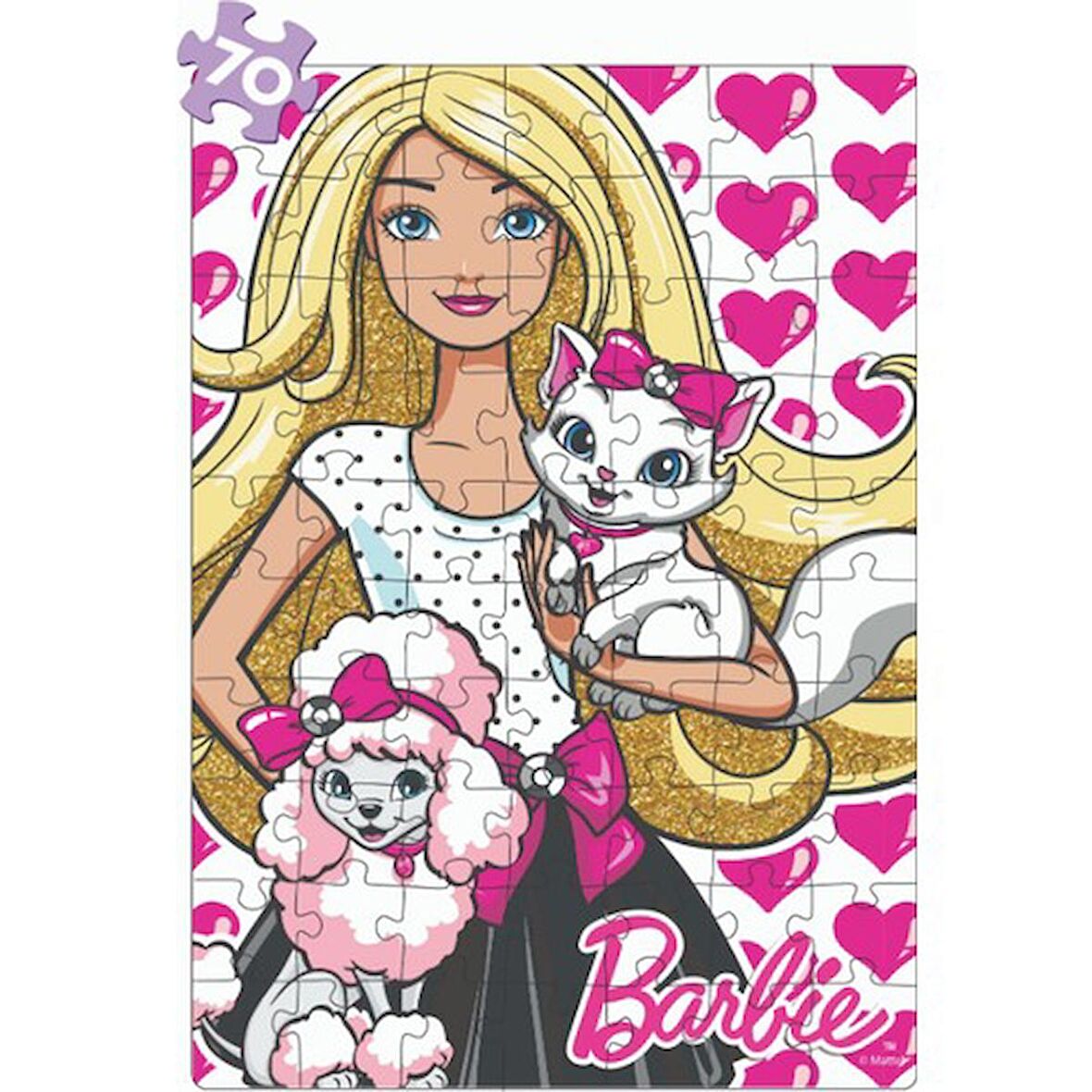 Diytoy Barbie 2 İn 1 Puzzle Seti