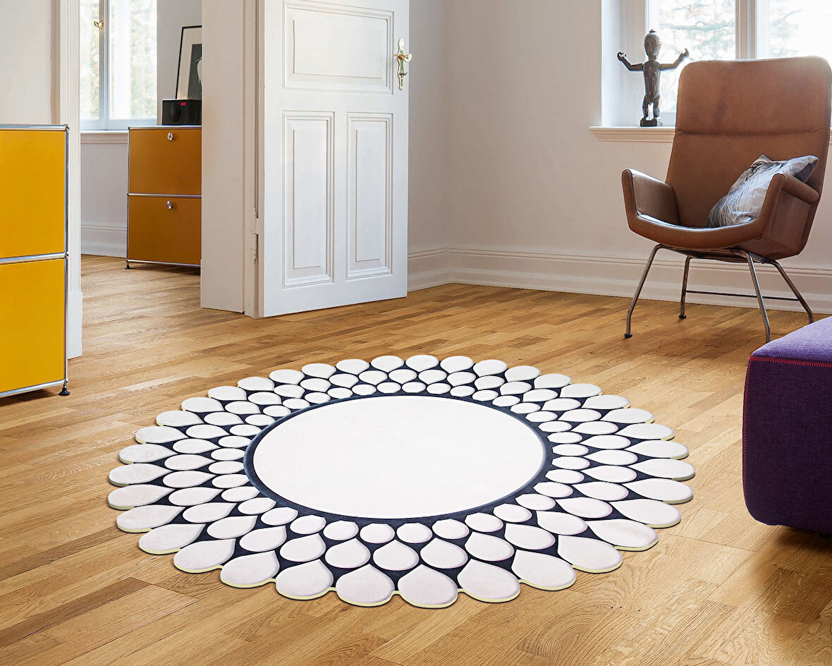 Dekoreko Figürlü Yuvarlak Özel Kesim Halı 111