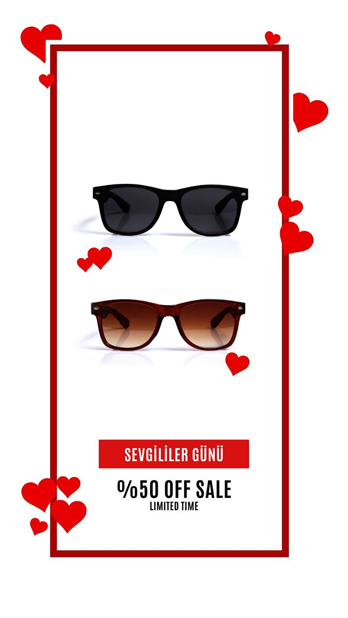 ModaLucci Çiftlere Özel Sevgililer Günü Kombini Güneş Gözlüğü Seti