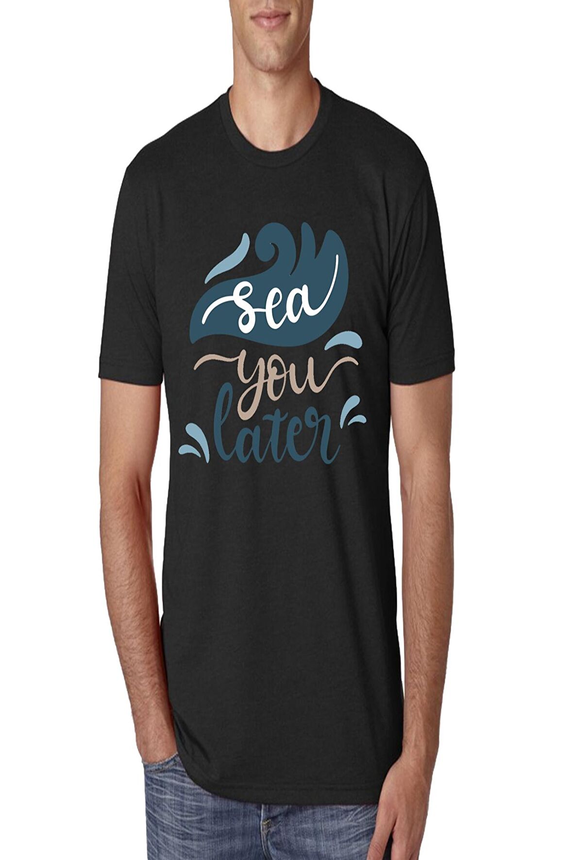 Sea You Later Baskılı Tasarım Erkek Tişört
