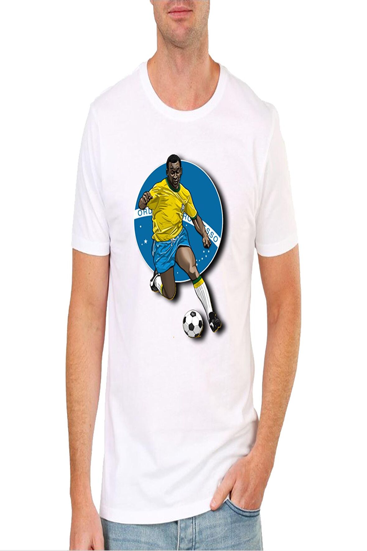 Pele The Legend Baskılı Tasarım Erkek Tişört