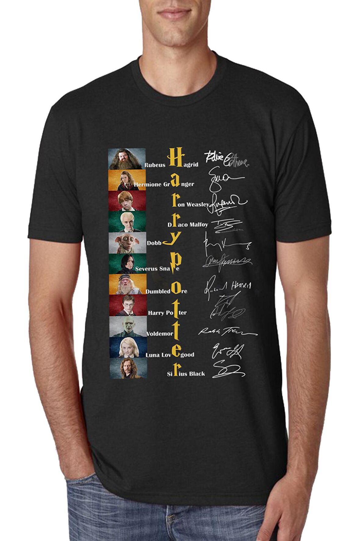 Hogwarts Members Signature Erkek Tişört