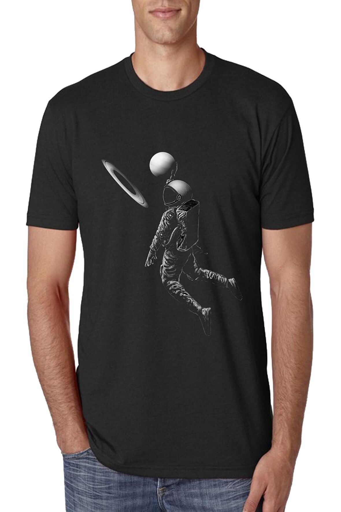 Astronaut Basketball Erkek Tişört