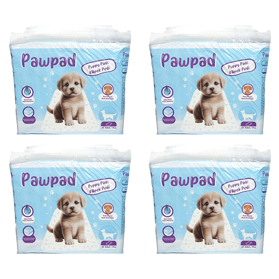 Pawpad Kedi Köpek Tuvalet Eğitim Pedi 60x90cm 120 Adet - 4 Paket