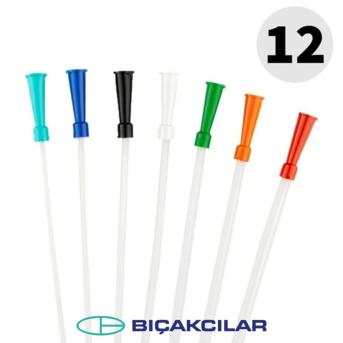 Bıçakcılar Aspirasyon Sondası No: 12 (Beyaz) 140 Adet - 1 Kutu