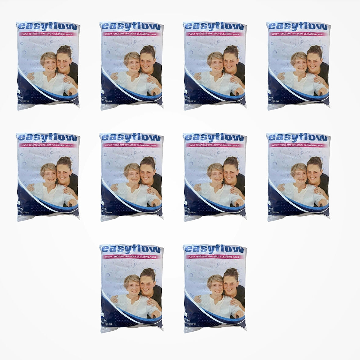 Easyflow Vücut Yıkama Temizleme Lifi 20'li Paket (Tek Kullanımlık) x 10 Paket