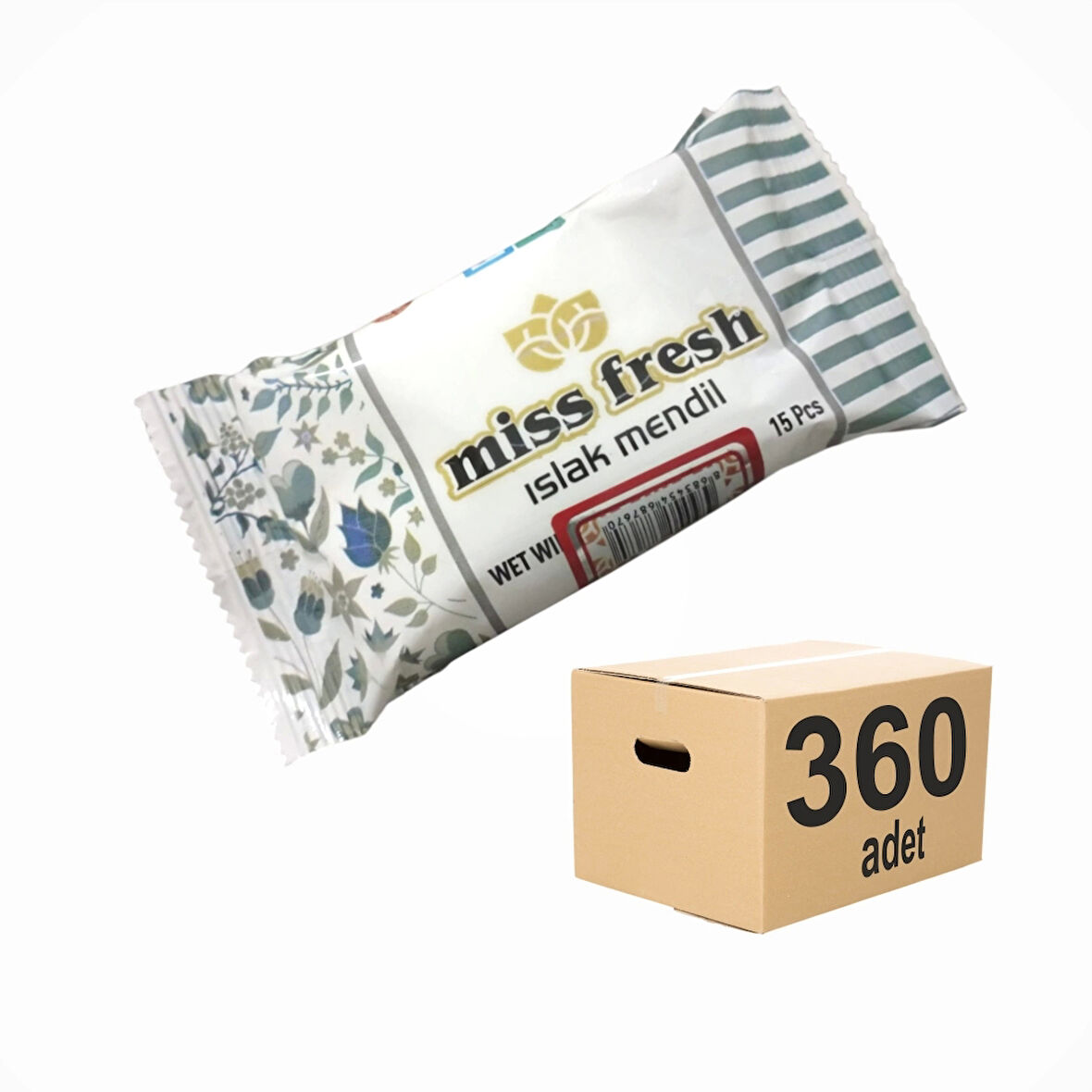 Miss Fresh Cep Islak Mendili 15'li Yaprak - 360 Adet (3 Al 2 Öde Kampanyalı Ürün)