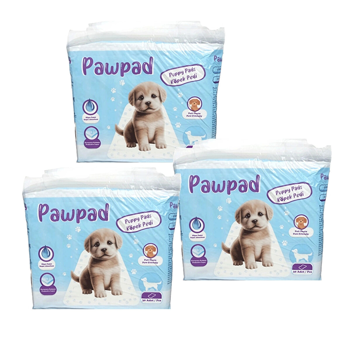 Pawpad Kedi Köpek Tuvalet Eğitim Pedi 60x90cm 90 Adet - 3 Paket