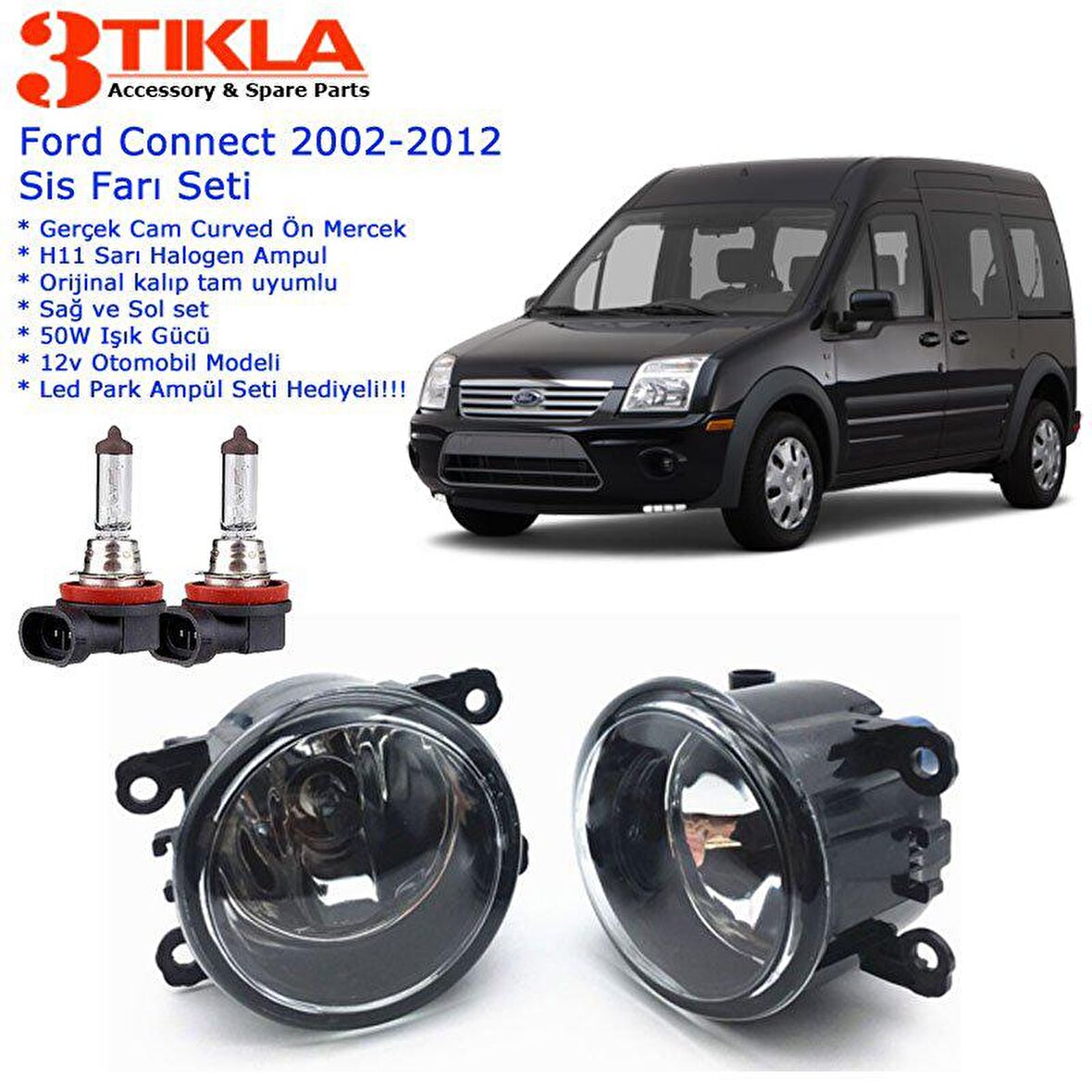 Connect 2002-2012 Sis Farı Set  Oem:  8200074008