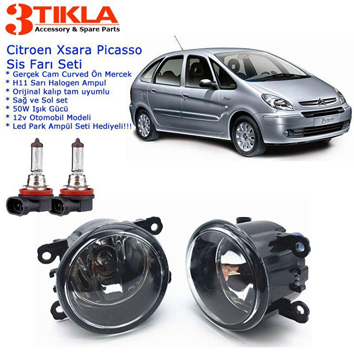 Citroen Xsara Picasso Sis Farı Set  Oem:  8200074008