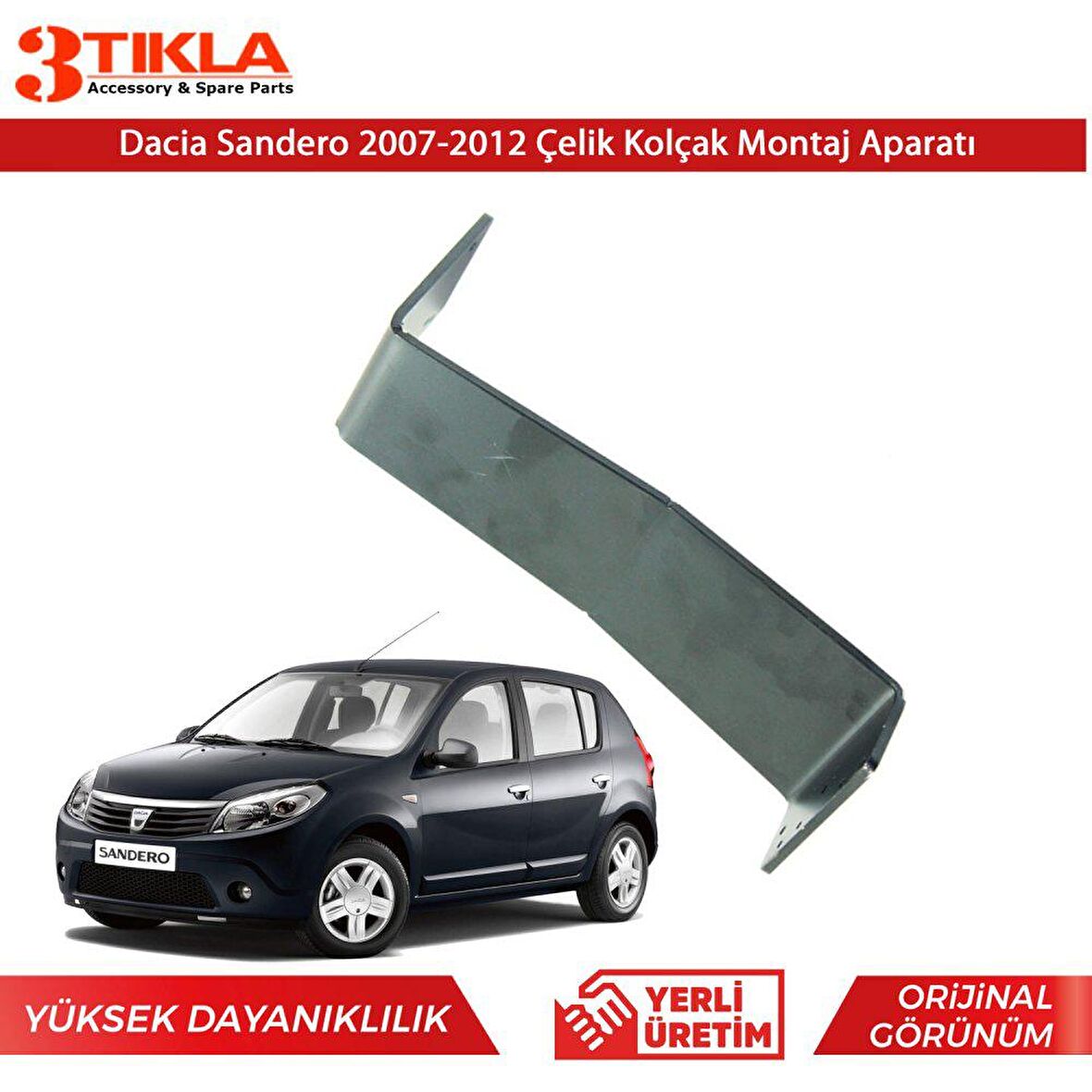 Dacia Sandero 2007-2012 Çelik Kolçak Kol Dayama Montaj Ayağı