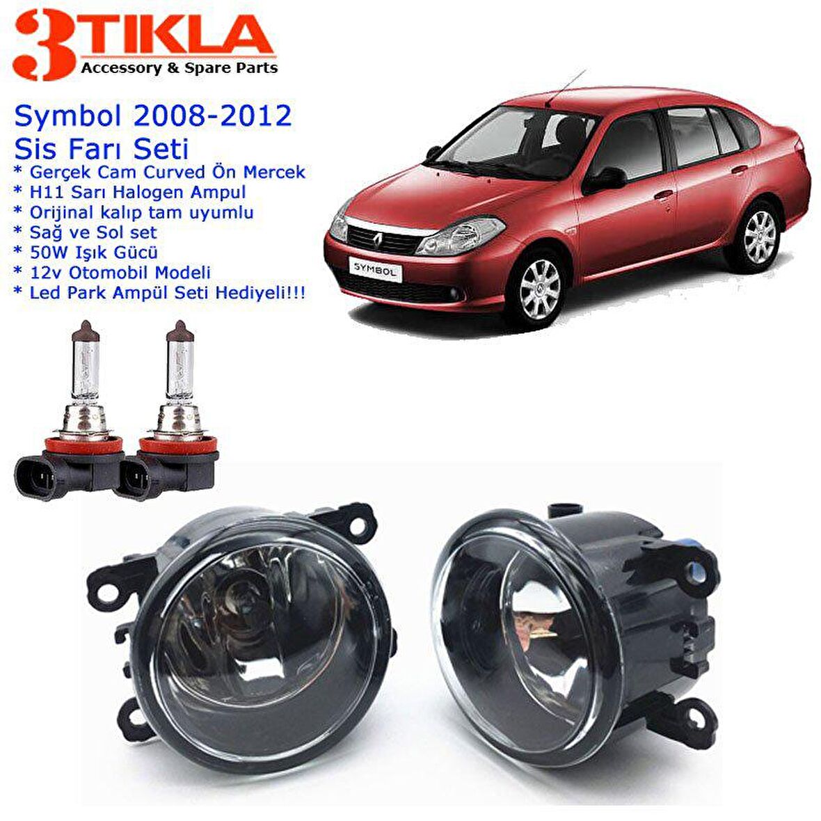 Renault Symbol 2010 Sis Farı Set  Oem:  8200074008