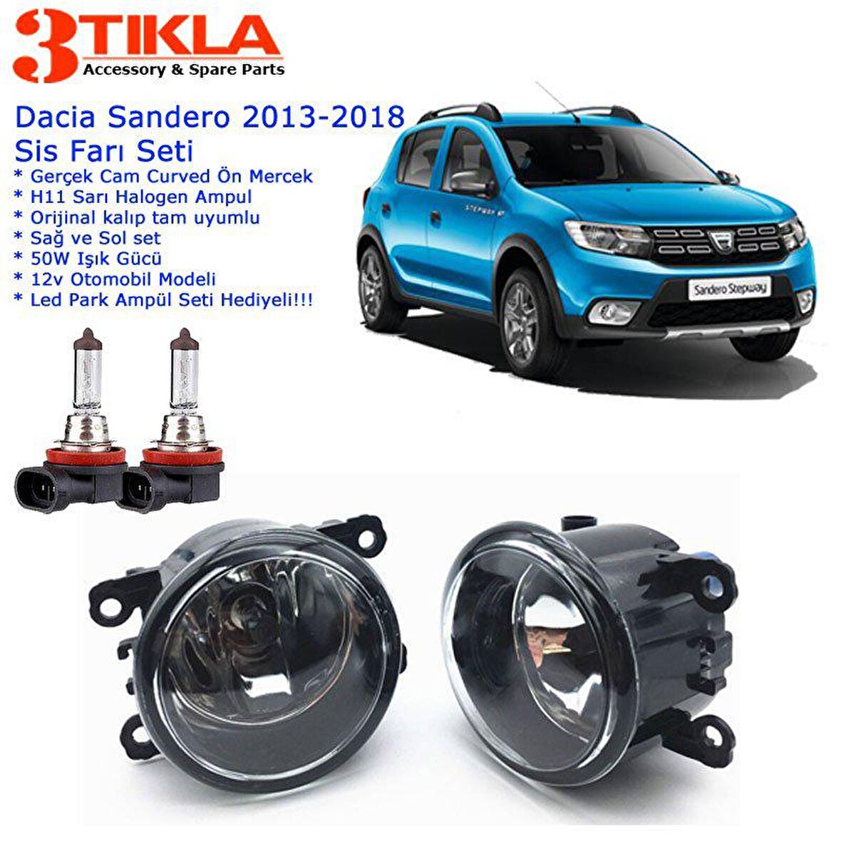 Dacia Sandero 2013 Sis Farı Set Oem: 8200074008
