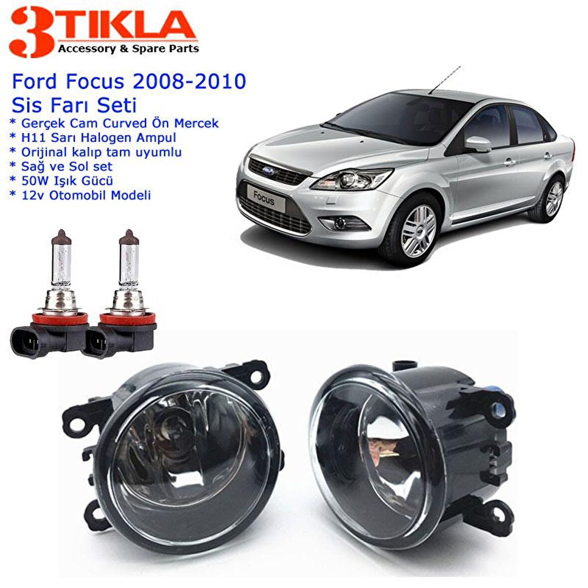 Focus II 2008 Sis Farı Set  Oem:  8200074008