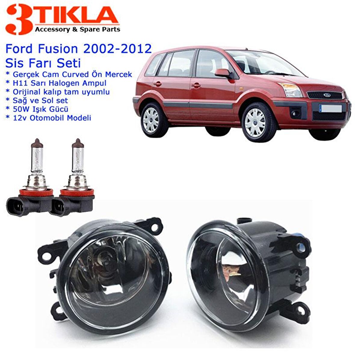 Fusion 2005 Sis Farı Set  Oem:  8200074008