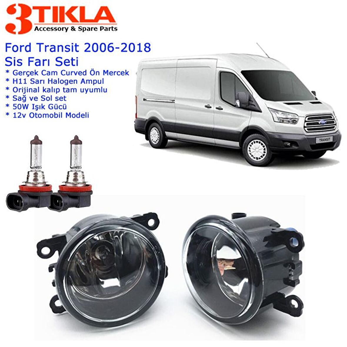 Transit 2018 Sis Farı Set  Oem:  8200074008