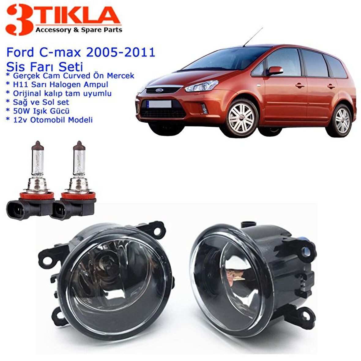 C-Max 2007 Sis Farı Set  Oem:  8200074008