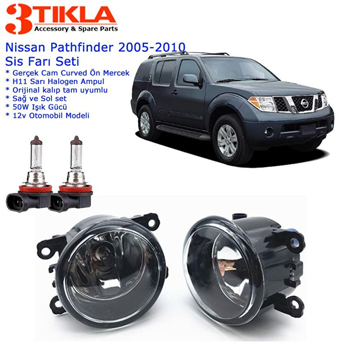 Nissan Pathfinder 2005 Sis Farı Set  Oem:  8200074008