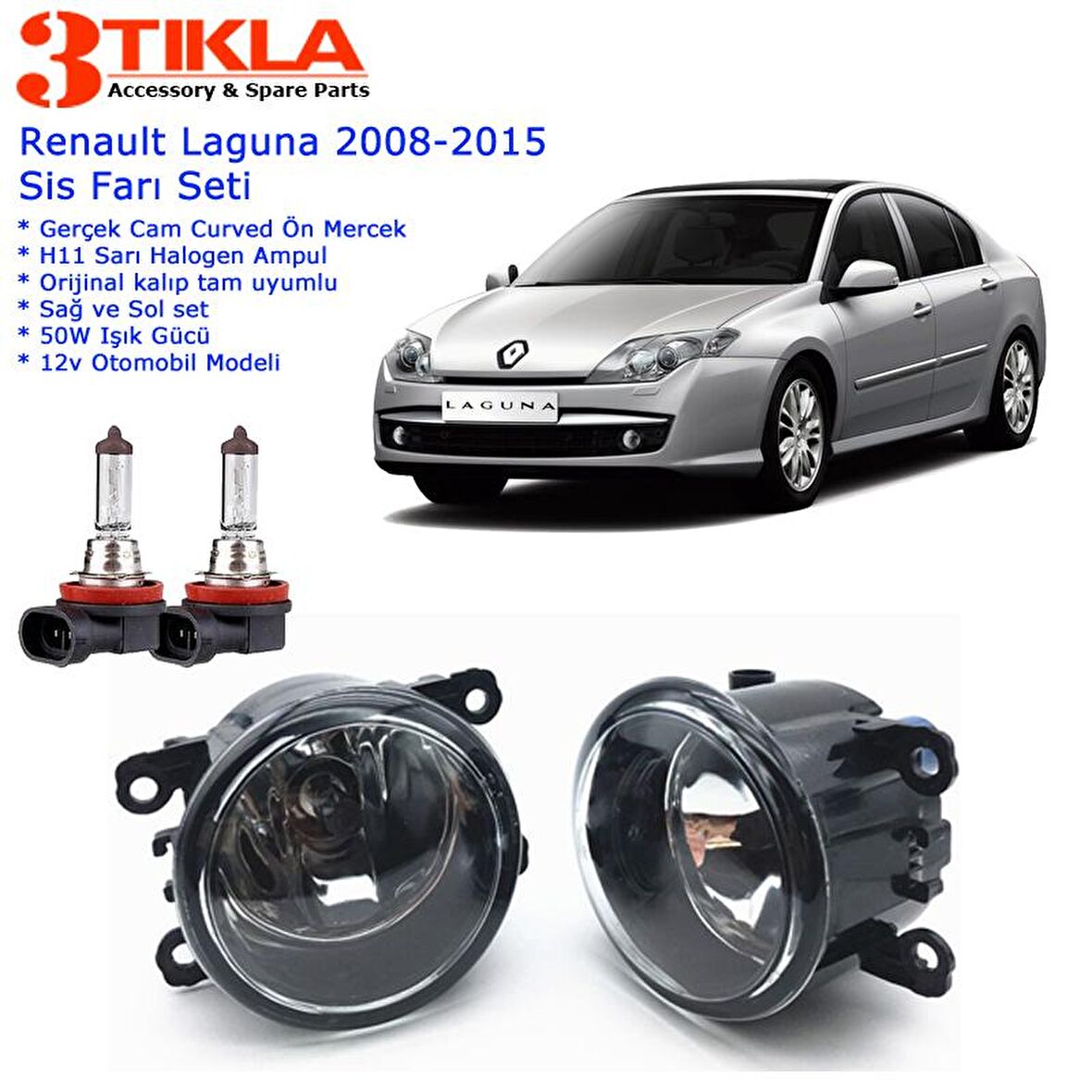 Renault Laguna 2010 Sis Farı Set  Oem:  8200074008