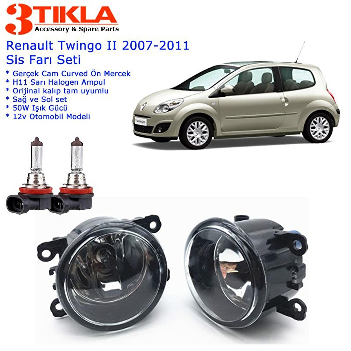 Renault Twingo 2011 Sis Farı Set  Oem:  8200074008