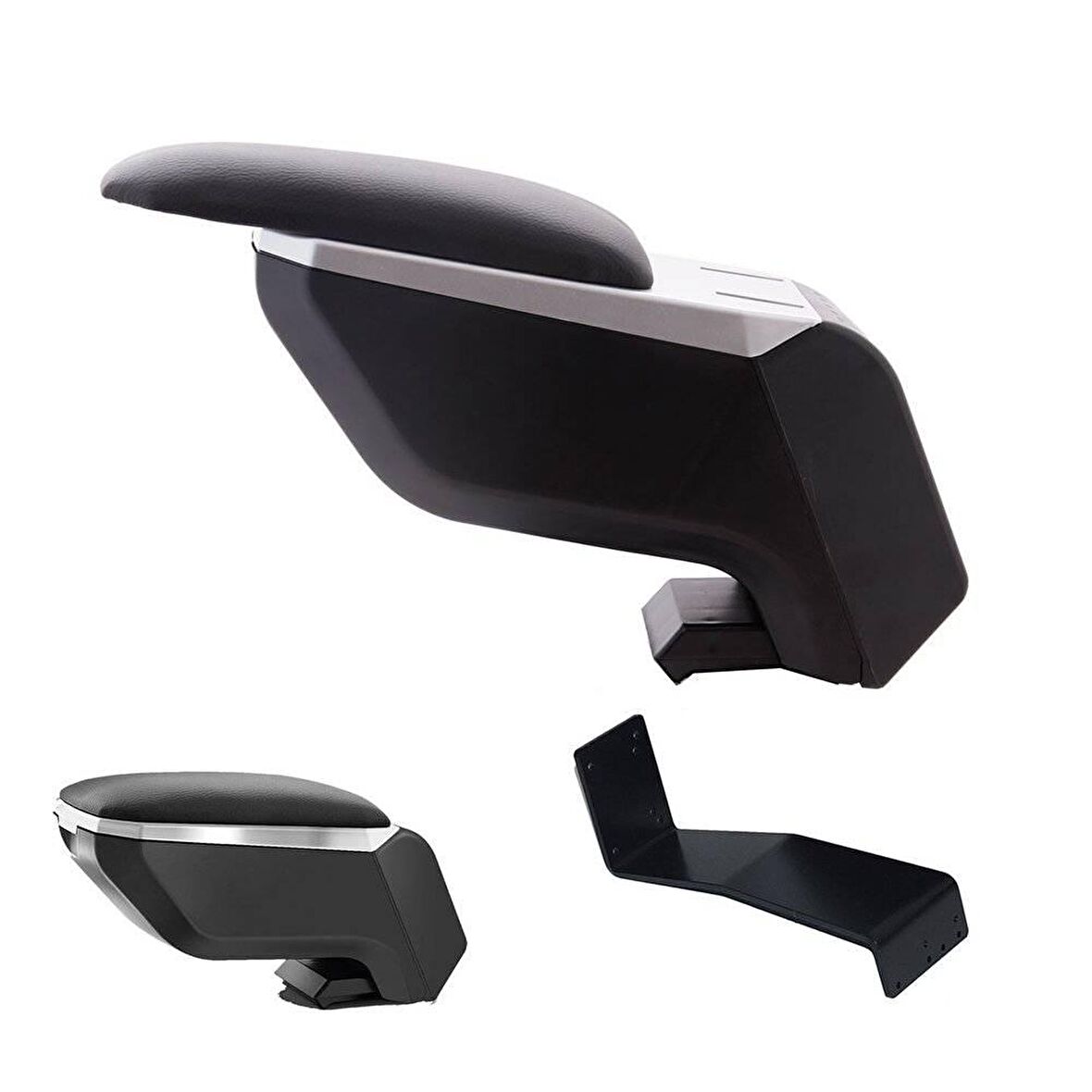 3 Tıkla Symbol Sedan 2003 Delmesiz Çelik Ayaklı Gri-Siyah Kolçak Kol Dayama