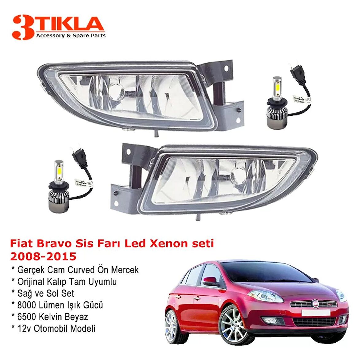 Fiat Bravo 2008 Sis Farı Takımı Led Xenon Set