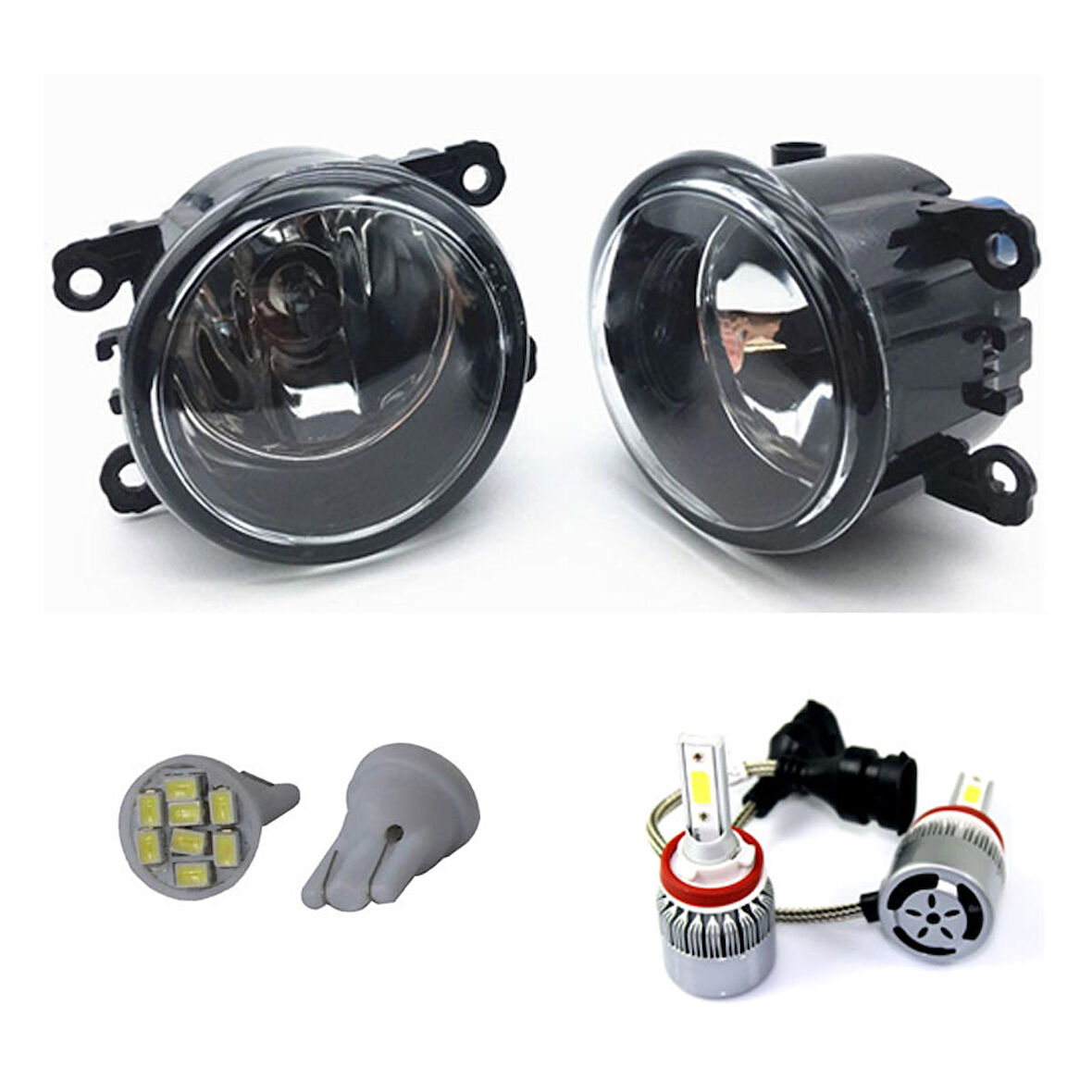 Citroen C4 Picasso 2009 Beyaz Led Xenon Sis Farı Seti