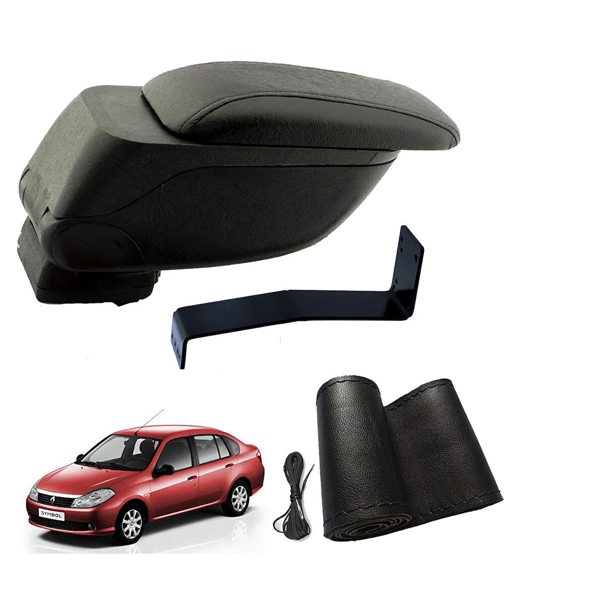 3 Tıkla Eko Set Renault Symbol 2011 Geniş Hacimli  Delmesiz Çelik Ayaklı  Kolçak ve Direksiyon Kılıfı