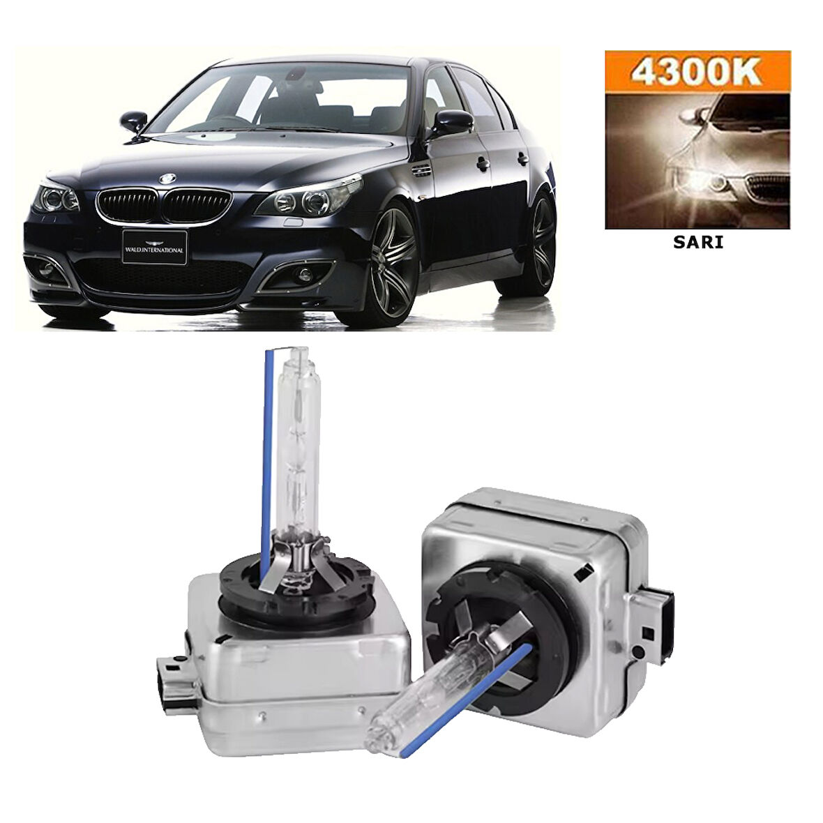 BMW 5 Serisi E60 Xenon D1S / D1R 4300K Sarı HID Xenon Ampul 2 Adet
