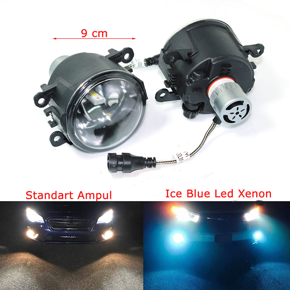 Mitsubishi L200 2011 Buz Mavisi Led Xenon Sis Farı Seti