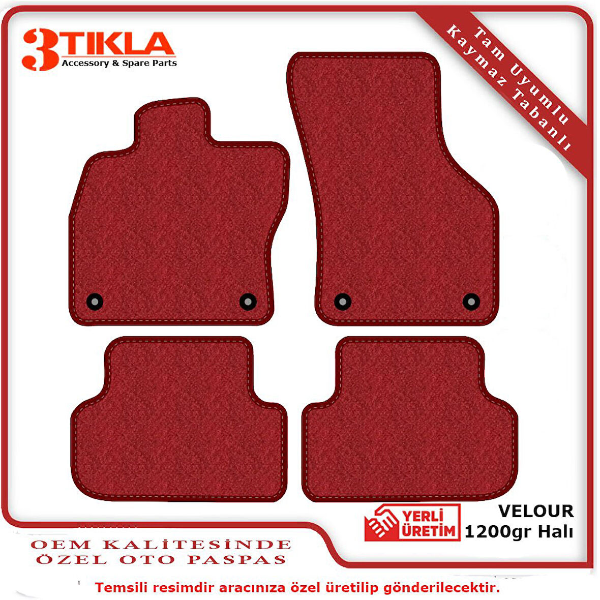 Porsche Boxster 981 2012-2016 Paspas Seti Kırmızı