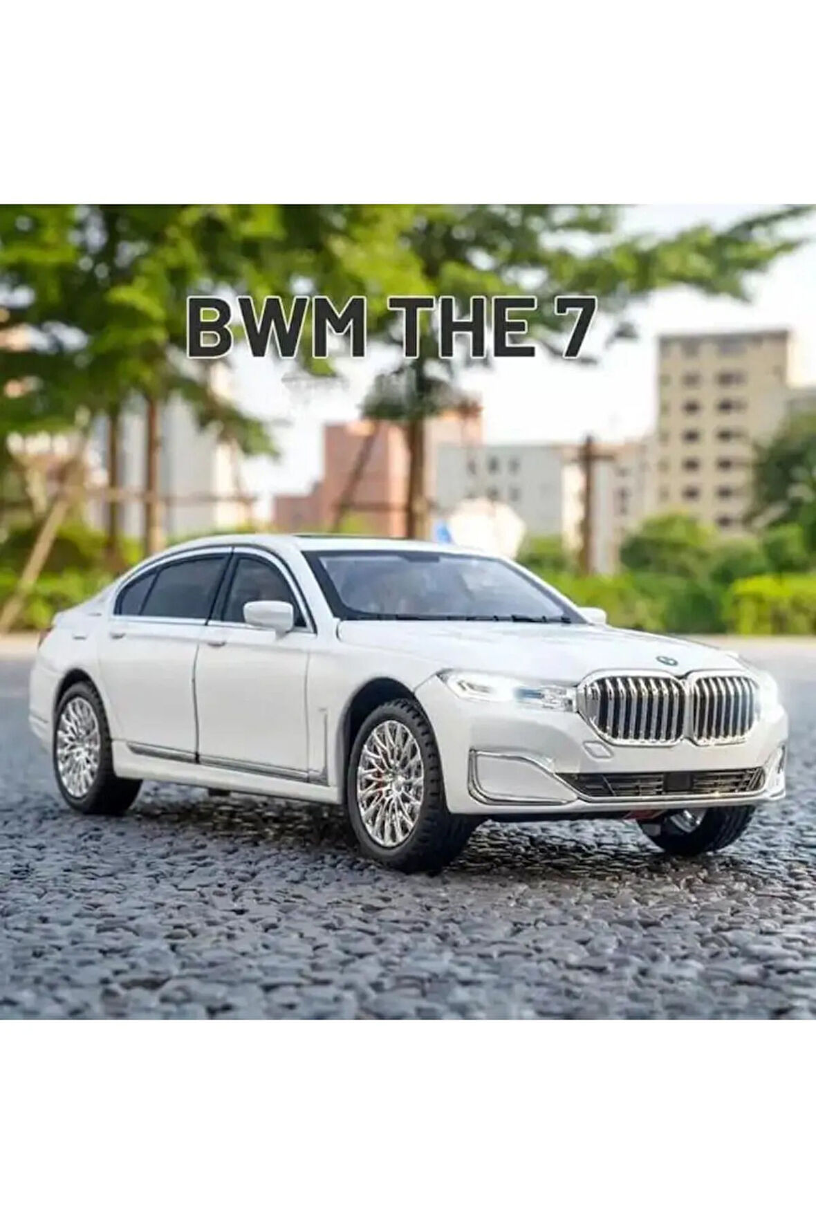 BMW 760Lİ Araba BMW 7 Serisi Araba 1:24 Diecast Metal Model Araba Koleksiyon Araba Sesli Işıklı