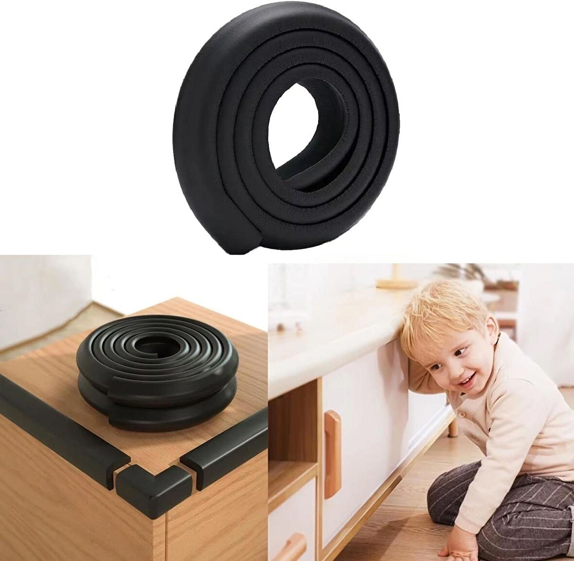 Microcase Sarmal Sünger Bebek ve Çocuk Köşe Kenar Koruyucu Kesilebilir 200 cm - AL5236